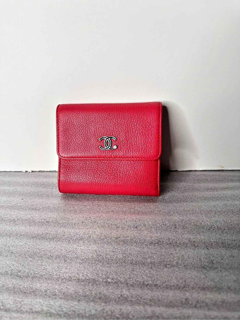 Chanel Floral Wallet Red & Multicolor